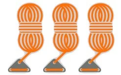 Bent Abspannleinen 3er Set Orange -Camping Welt Verkauf 251461 1777525