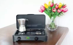 CF Parker 2-flammiger Gaskocher Ohne Zündsicherung Anthrazit -Camping Welt Verkauf 397944 2906034