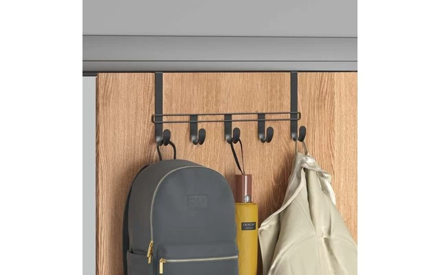 Metaltex Hook Line Lava Türhängeleiste Matt Schwarz 1 Metaltex Hook Line Lava Türhängeleiste Matt Schwarz