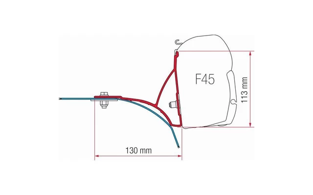 Fiamma Kit Ducato Roof Rack Markisenhalterung 1 Fiamma Kit Ducato Roof Rack Markisenhalterung
