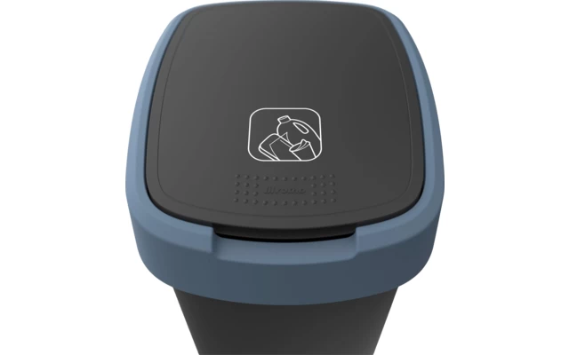 Rotho Twist Abfalleimer Mit Schwing- Und Klappdeckel 25 Liter Dunkelsilber 3 Rotho Twist Abfalleimer Mit Schwing- Und Klappdeckel 25 Liter Dunkelsilber – Bild 3